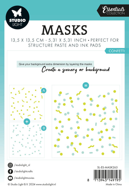 SL Mask Confetti Essentials 135x135x1mm 2 PC nr.263