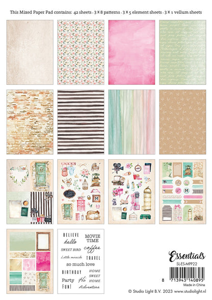 SL Mixed Paper Pad Lovely Vintage Essentials 148x210x9mm 42 SH nr.22