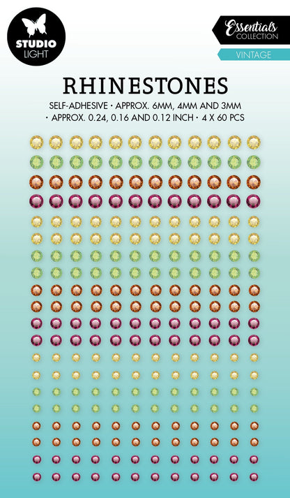 SL Self-Adhesive Rhinestones Vintage Essentials 105x180x4mm 240 PC nr.03