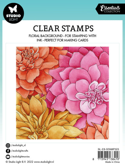 SL Clear Stamp Dahlia Background Essentials 140x140x3mm 1 PC nr.323