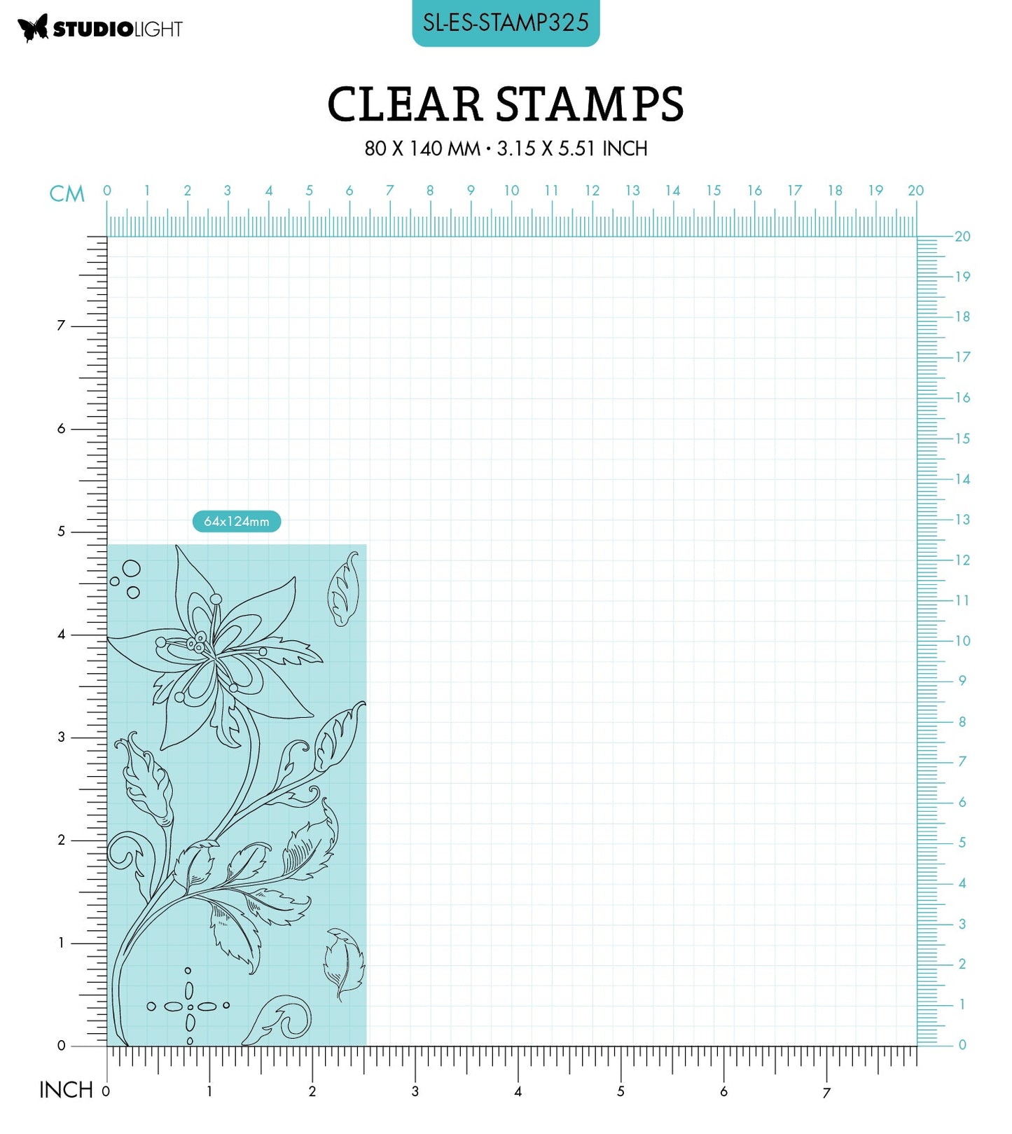 SL Clear Stamp Fairy Flower Essentials 80x140x3mm 6 PC nr.325