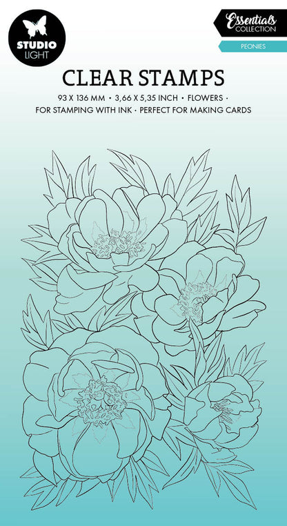 SL Clear Stamp Peonies Essentials 93x136x3mm 1 PC nr.541