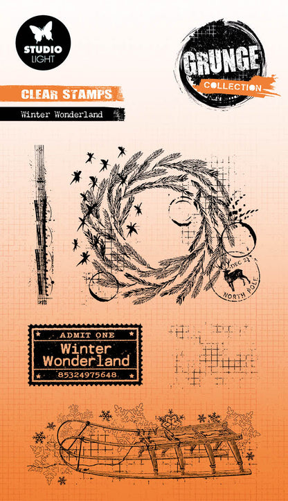 GR Clear Stamp Winter Wonderland Grunge Collection 5 PC