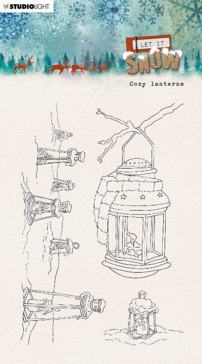 SL Clear Stamp Cozy Lanterns Let It Snow 105x148x3mm 4 PC nr.266