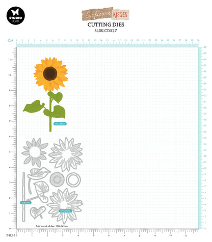 SL Cutting Dies Layered Sunflower Sunflower Kisses 100x143x1mm 9 PC nr.527