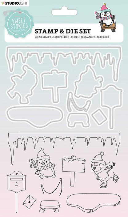 SS Stamp & Cutting Die Penguin  Sweet Stories 160x270x1mm 1 PC nr.18