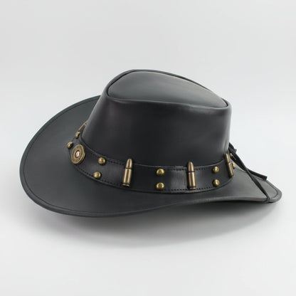 Shapeable Cowboy Hat with 12 Gauge Bullet Slice & Embellishments