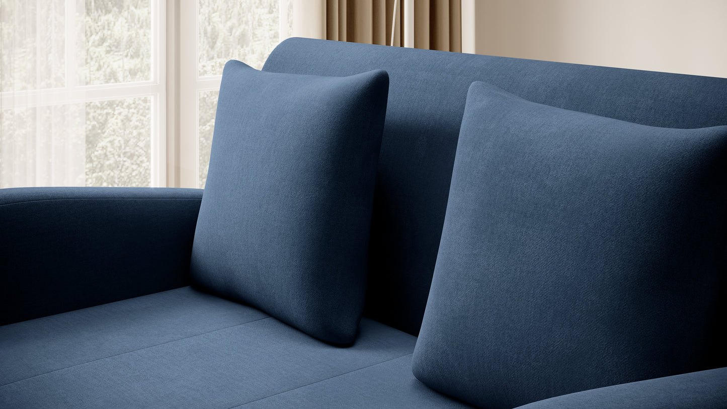 Ario Condo Style 2 Seater Storage Sleeper Sofa - Blue