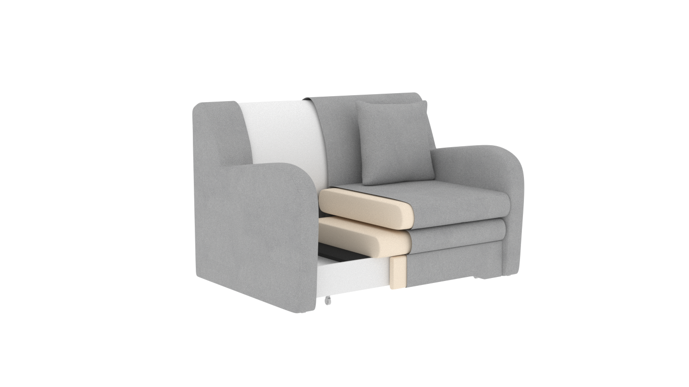 Ario Condo Style 2 Seater Storage Sleeper Sofa - Beige
