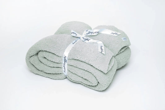 Solid Doubled Layered in Desert Sage Twin Bed Blanket