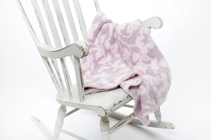 Iced Lilac & Powder Vintage Floral Print Toddler Blanket