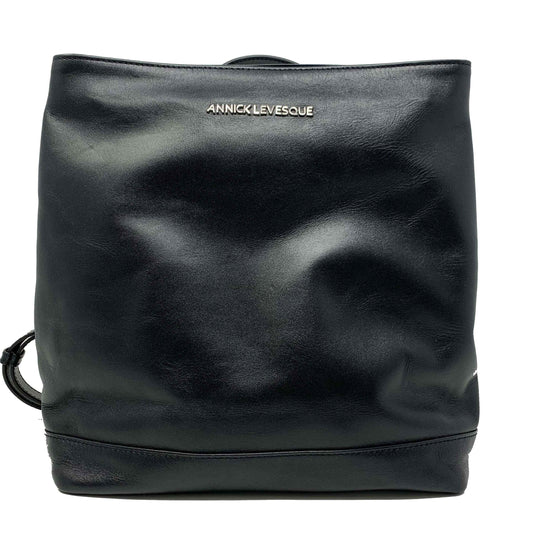 Sac à dos en cuir Antivol noir | Lore