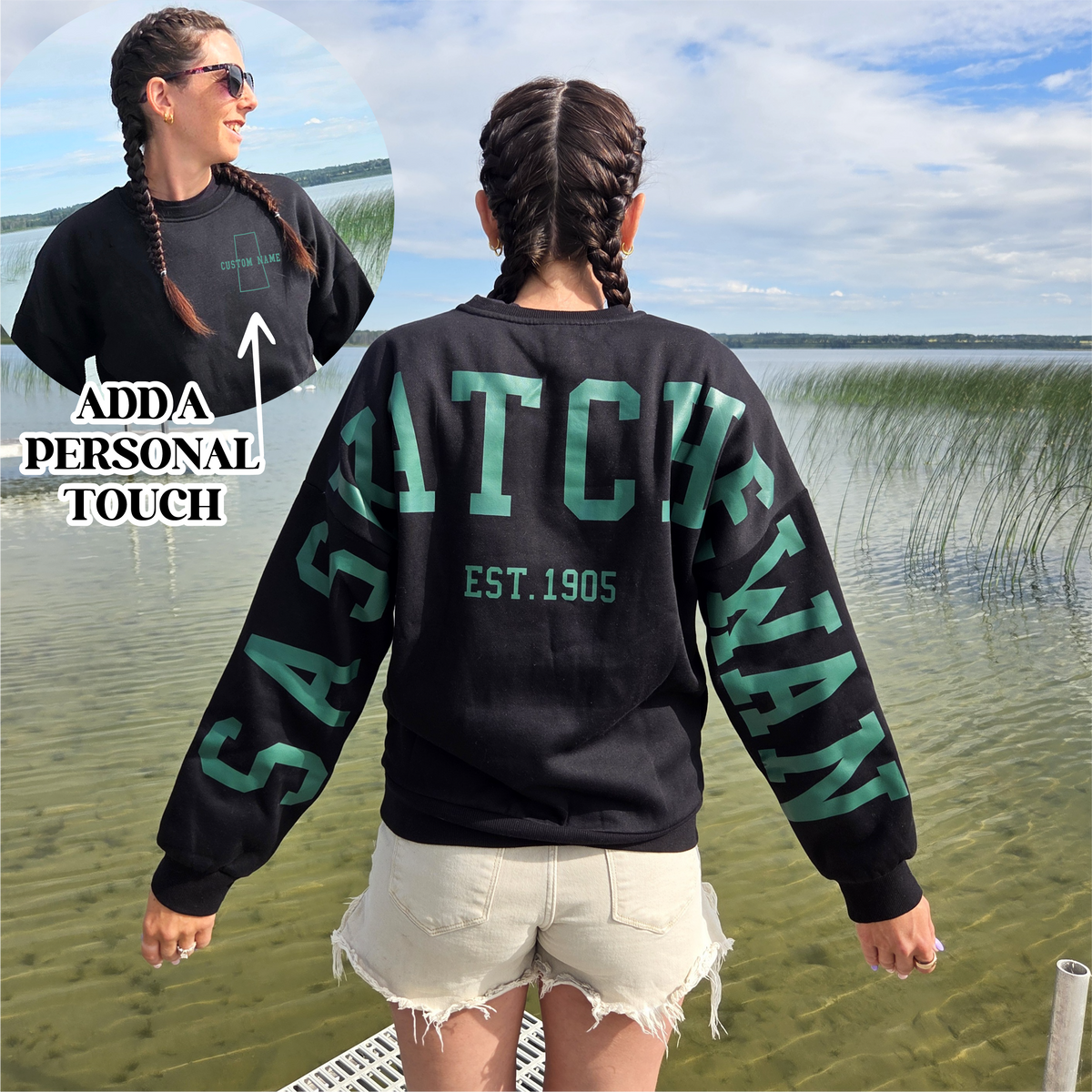 Saskatchewan Back Unisex Crewneck