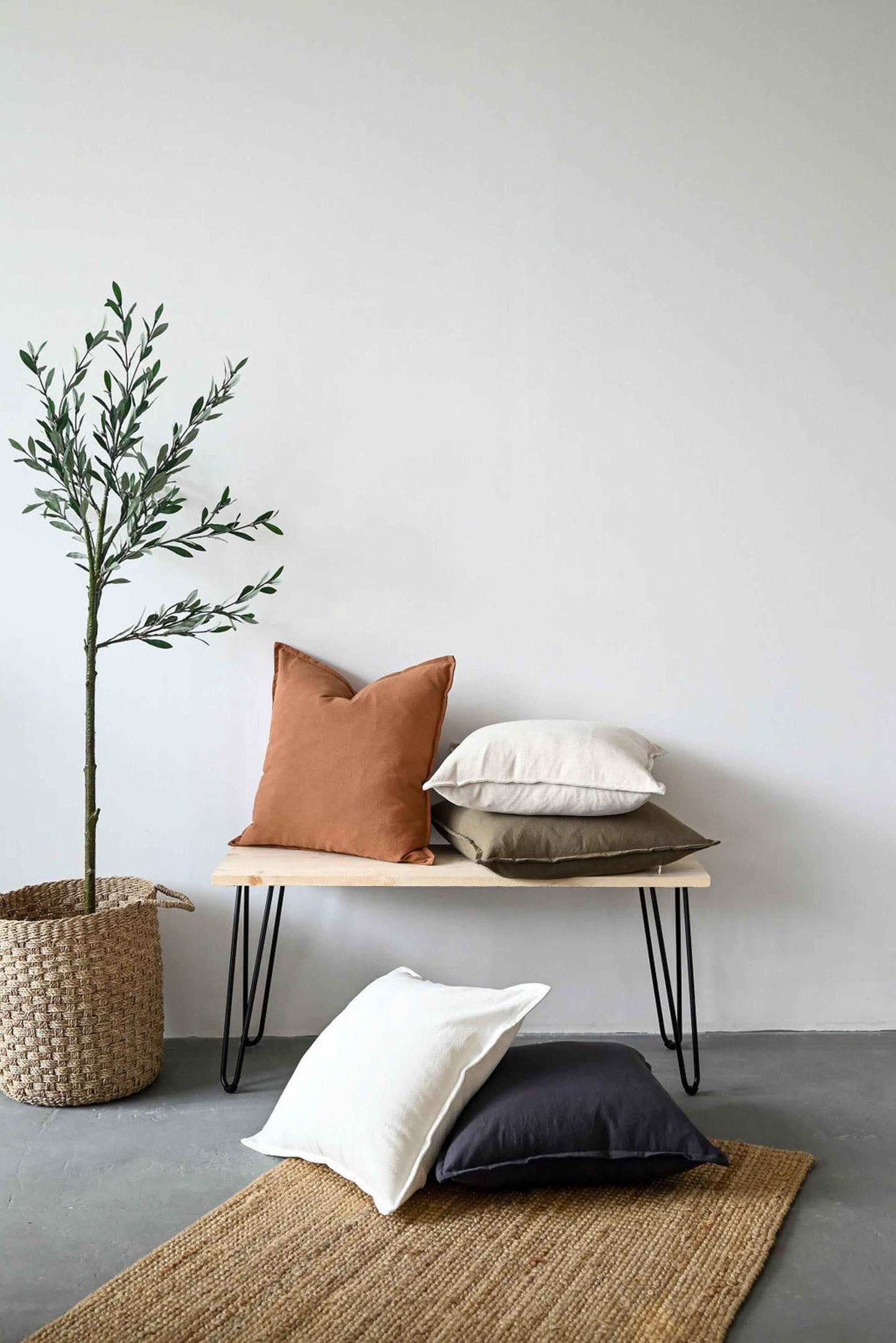 COTTON/ LINEN - OLIVE