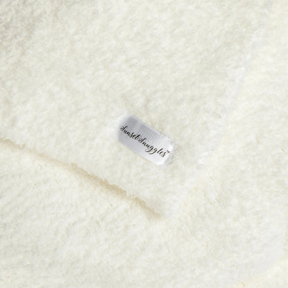 White Solid Double Layered Throw