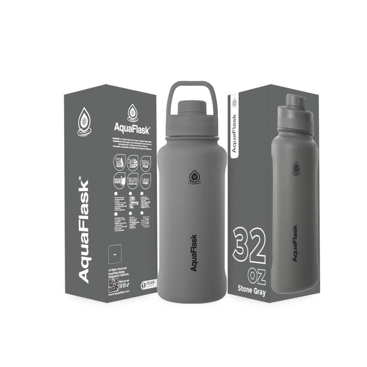 AquaFlask 935ml (32oz) Vakuumisolierte Flasche – Edelstahl, Auslaufsicher