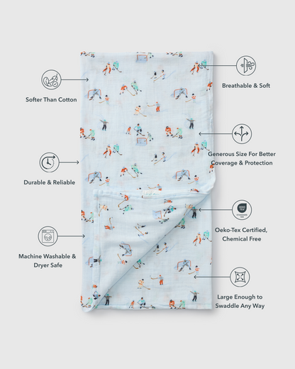 Muslin Swaddle - Ice Hockey