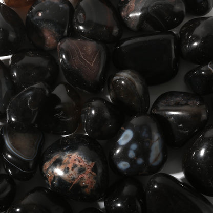 Agate Black Tumbled Stones