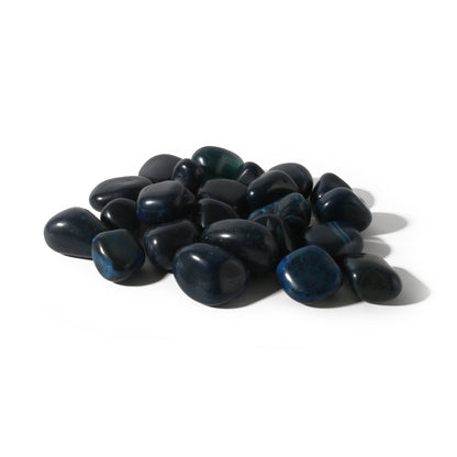 Agate Blue Tumbled Stones (Enhanced)