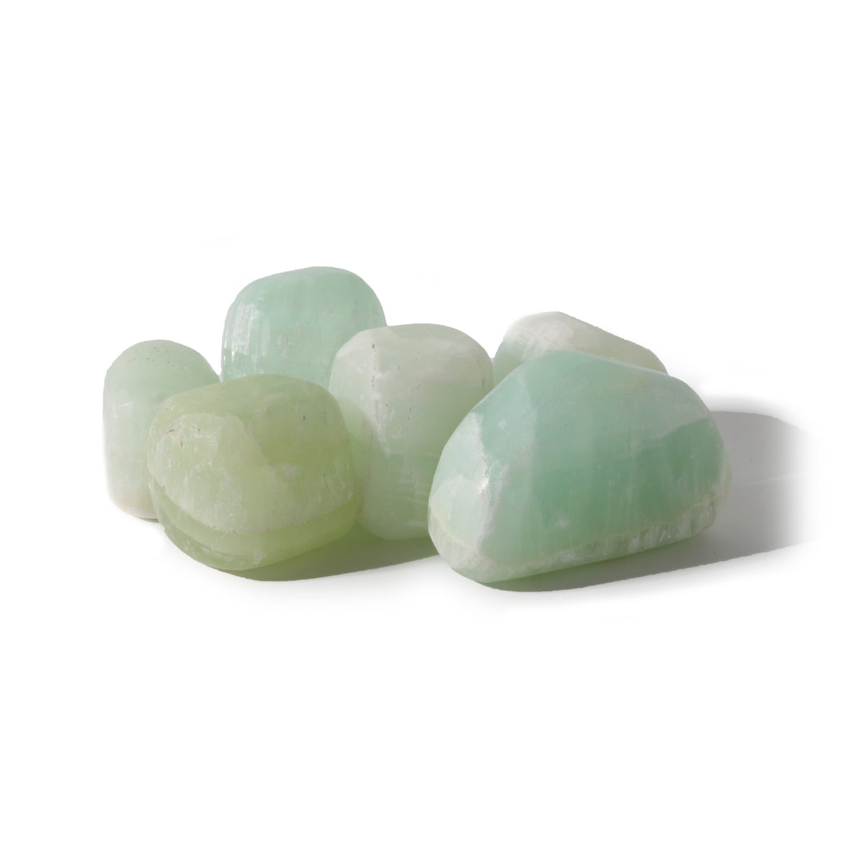 Pistachio Green Calcite  Tumbled Stones