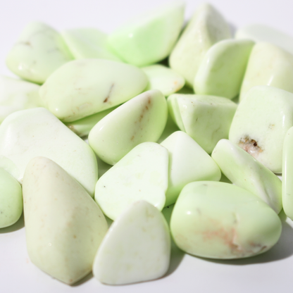 Citron Chrysoprase Tumbled Stones