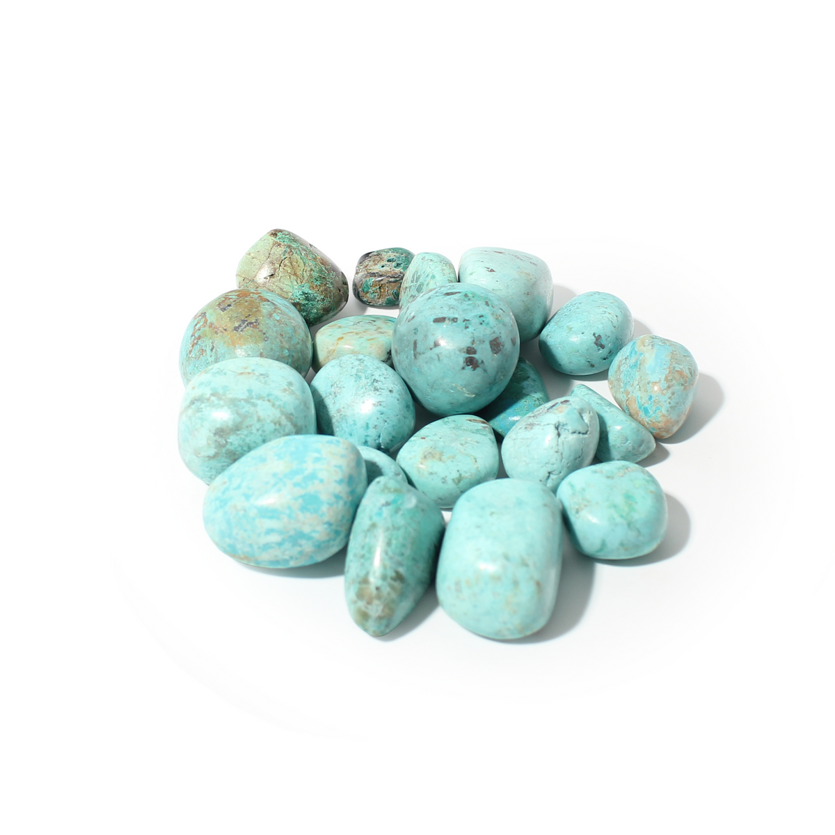 Chrysocolla Light A Tumbled Stones - Peru