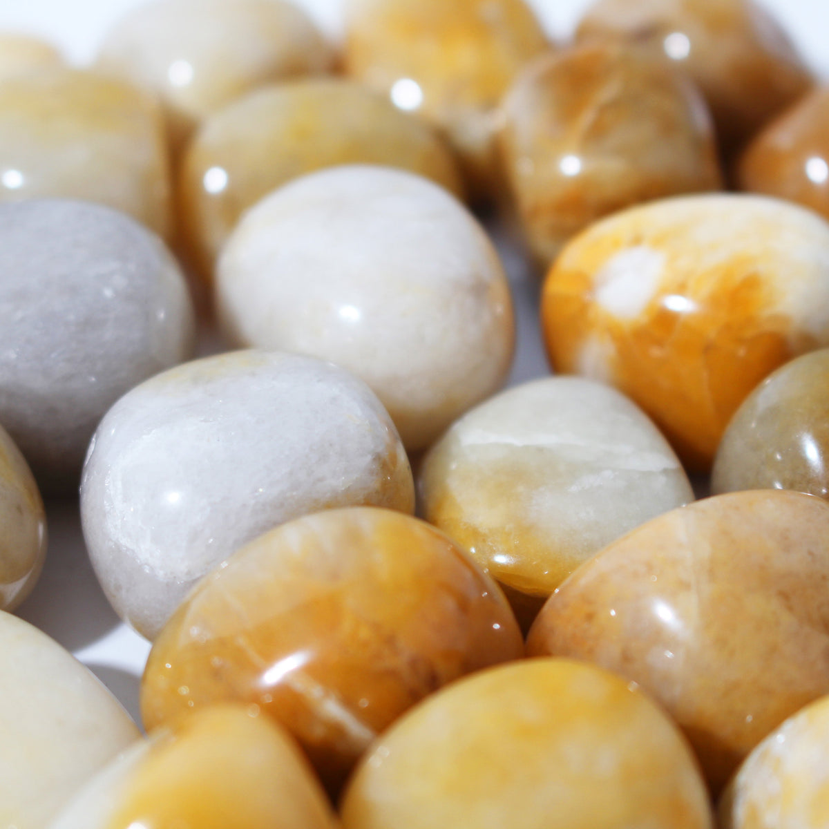 Yellow Jade Tumbled Stones