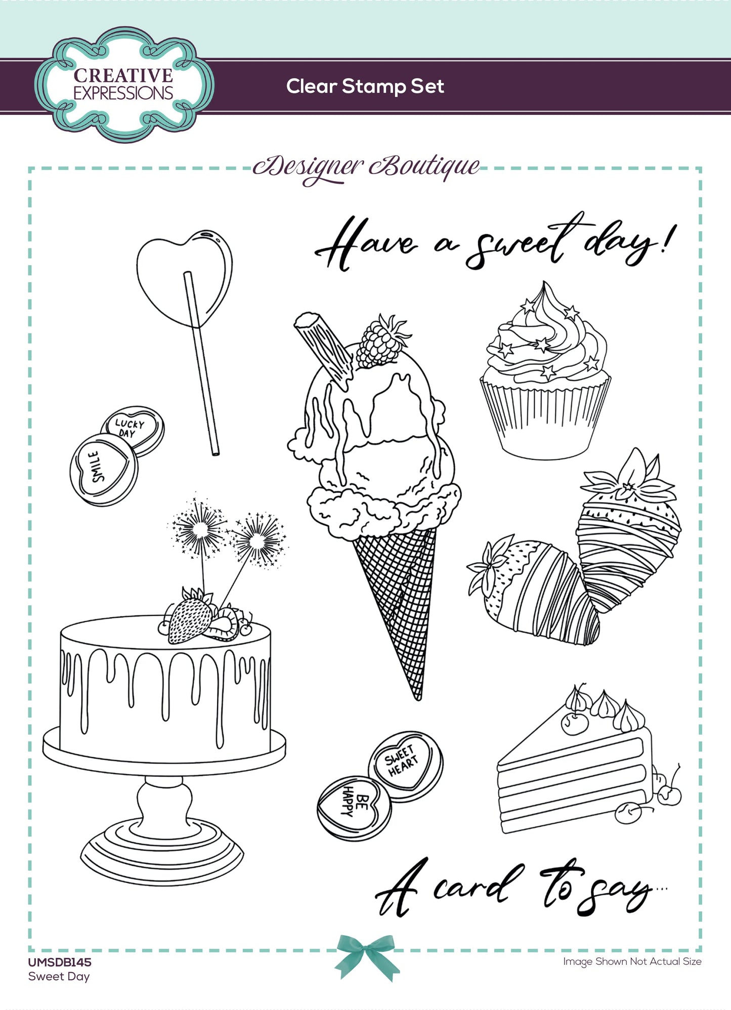 Creative Expressions Designer Boutique Sweet Day 6 in x 8 in Stamp Set