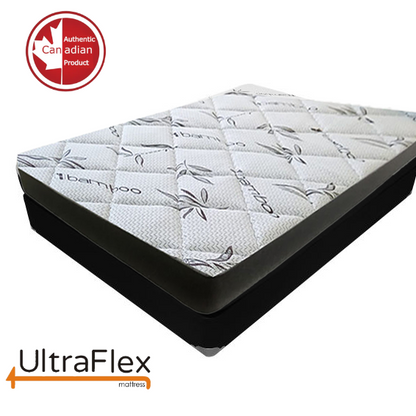 UltraFlex® DreamEasy - Canadian-Made Medium Firm Gel Infused Comfort with Quilted Top, Pressure Relief, Cooling Technology, Bamboo Cover, CertiPUR-US® Certified Foam (Made in Canada)
