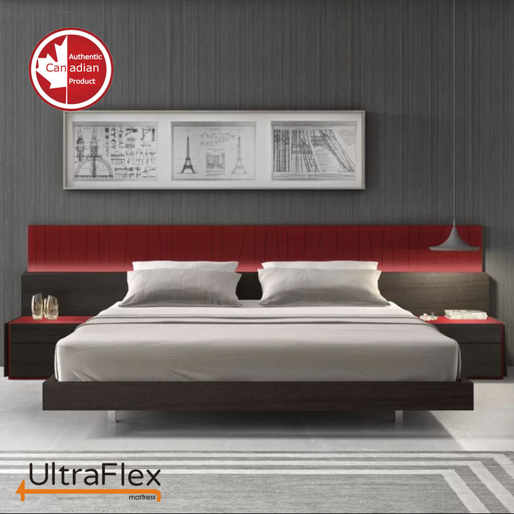 UltraFlex® IMPERIAL- Hybrid Orthopedic Heavy Duty Pocket HDCoil Spring, Pressure Relieving for Multi Posture Support, Comfort Foam Encased Mattress (Made in Canada) With Waterproof Mattress Protector