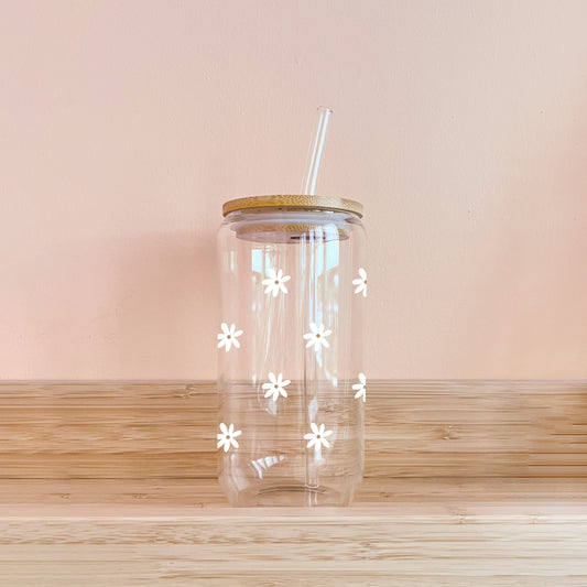 Böhmisches Glas - Mini-Gänseblümchen weiß