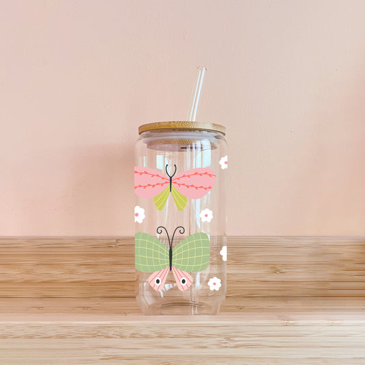 Boho-Glas – Schmetterlinge