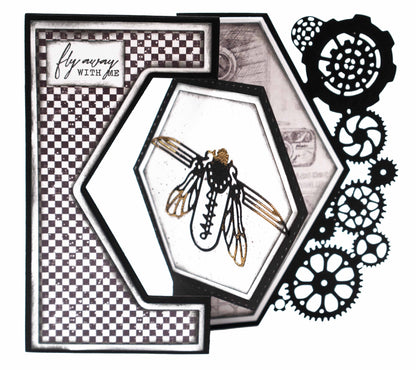 SL Cutting Dies Mechanic Organic Vintage Treasures 103x142x1mm 7 PC nr.264