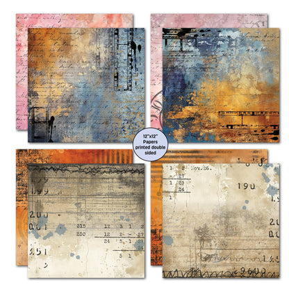 3Quarter Designs Oh Texture 12x12 Design Paper & Diecuts Set