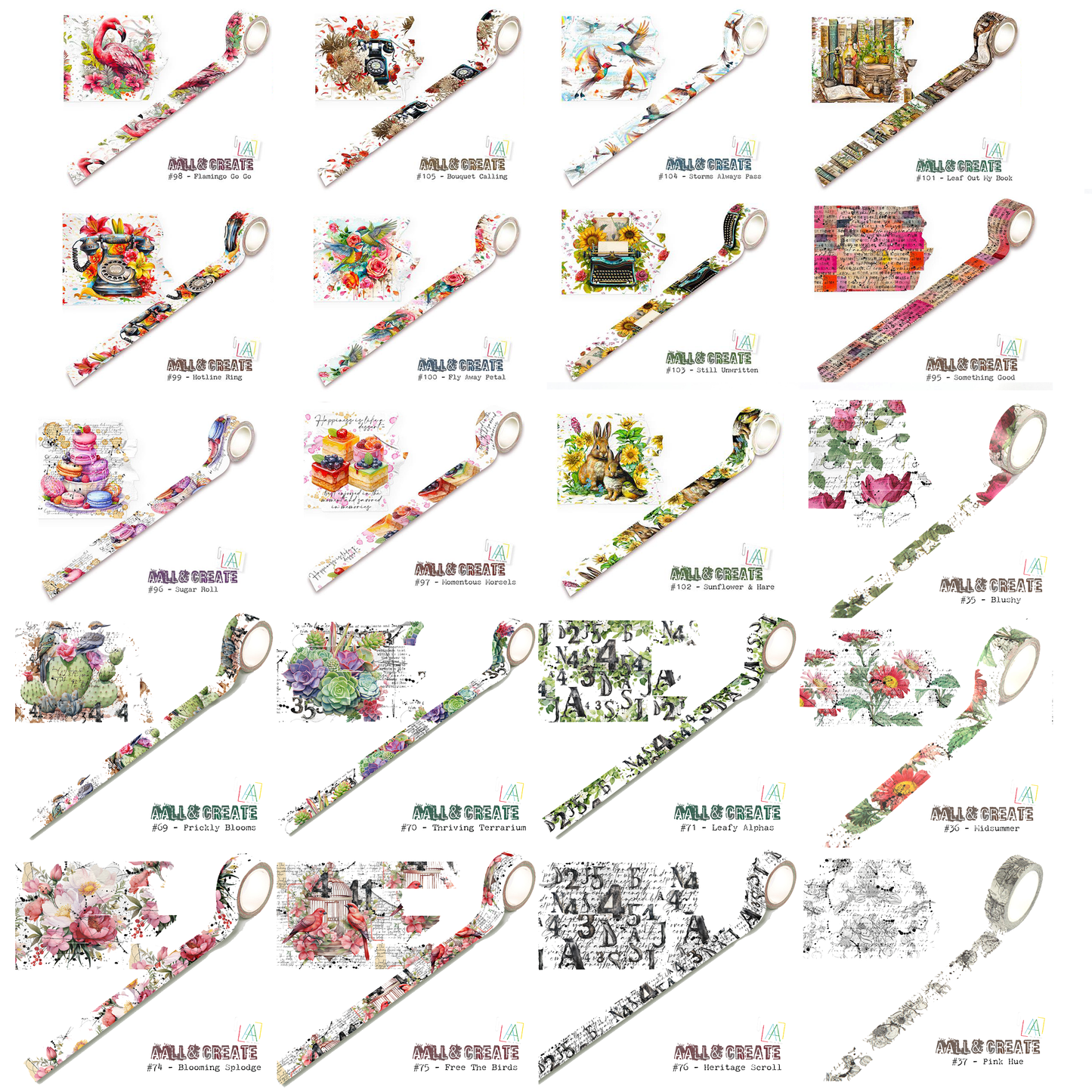 AALL and Create #74 - Washi Tape - Blooming Splodge