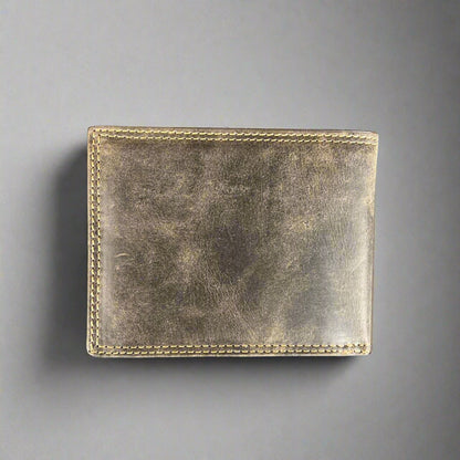Greenwood Men's Leather Bifold Wallet. Premium RFID Protection Wallet with Flip Compartment