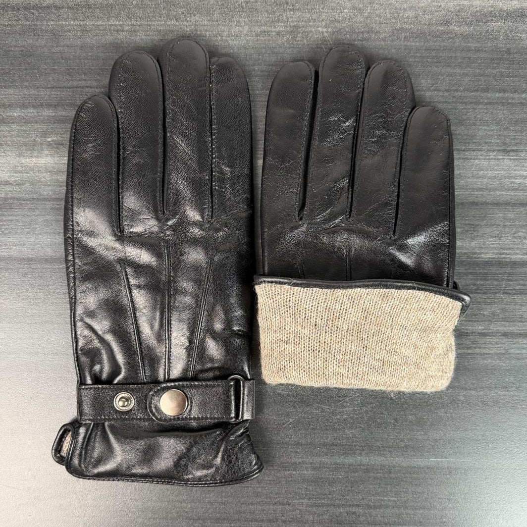 Men's Lamb Leather Gloves with Wool Blend Lining