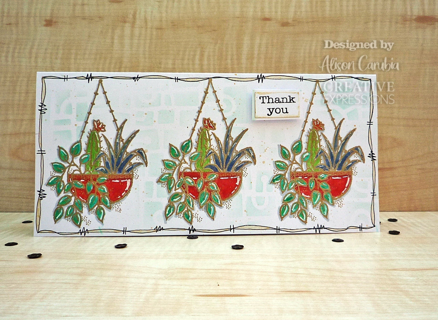 Woodware Clear Singles Hanging Basket 3.8 in x 2.6 in Stamp