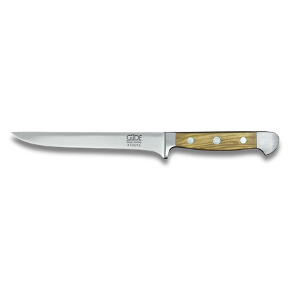ALPHA OLIVE | Boning Knife 16cm (Flexible) | Forged Steel / Olive wood handle