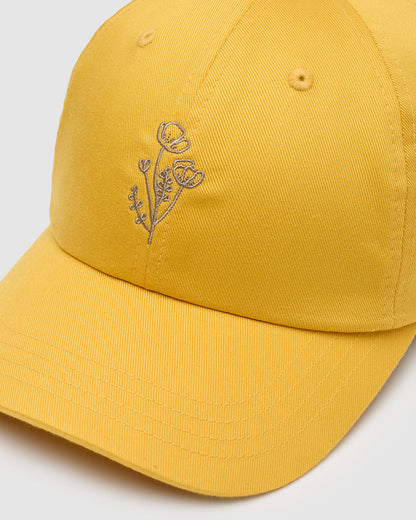 Flower Embroidery Peak Hat