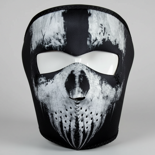 ZANheadgear Full Face Black Skull Neoprene Mask