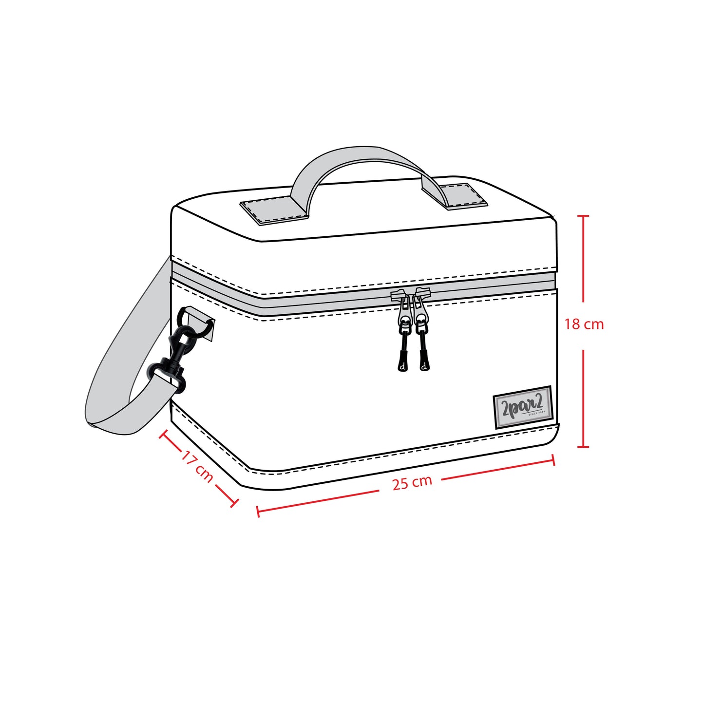 Lunch Box Blue Checkered Print