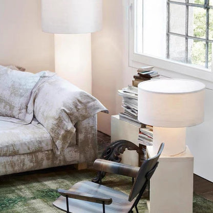 Modern Nordic Fabric Table Lamp – Iron Frame Bedside & Living Room Accent Light