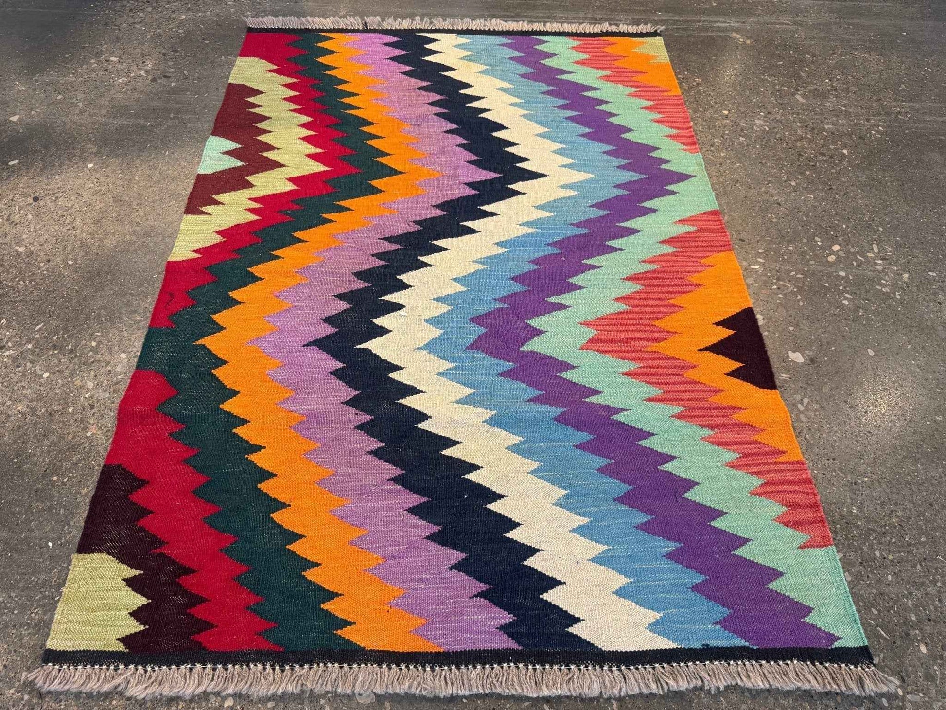 Afghan Maimana Kilim Rug | 3' 6" x 5'