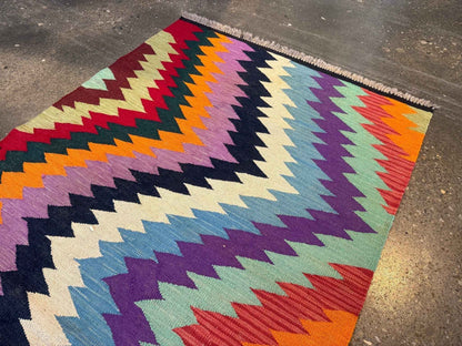 Afghan Maimana Kilim Rug | 3' 6" x 5'