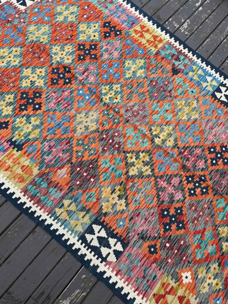 Afghan Maimana Kilim Rug | 4' 6" x 7' 6"