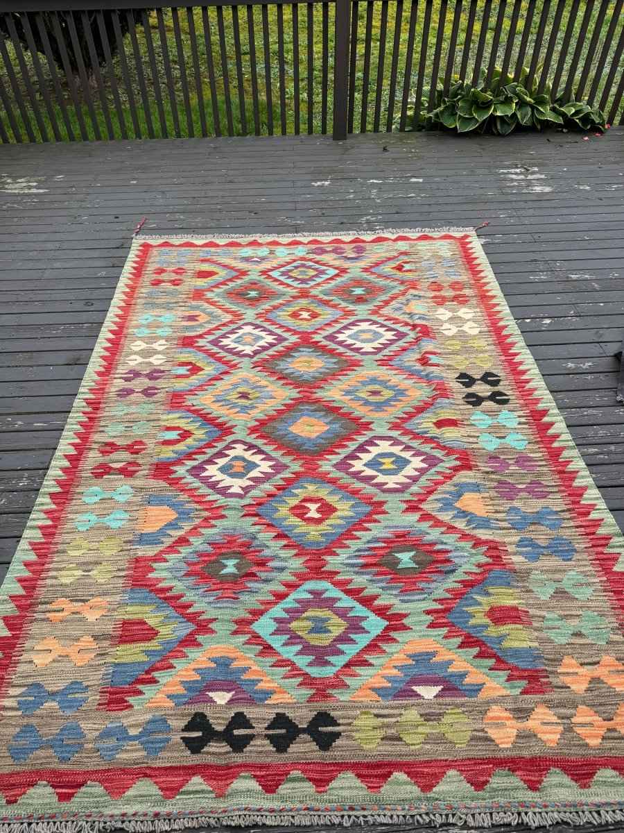 Afghan Maimana Kilim Rug | 5' 10" x 8' 5"