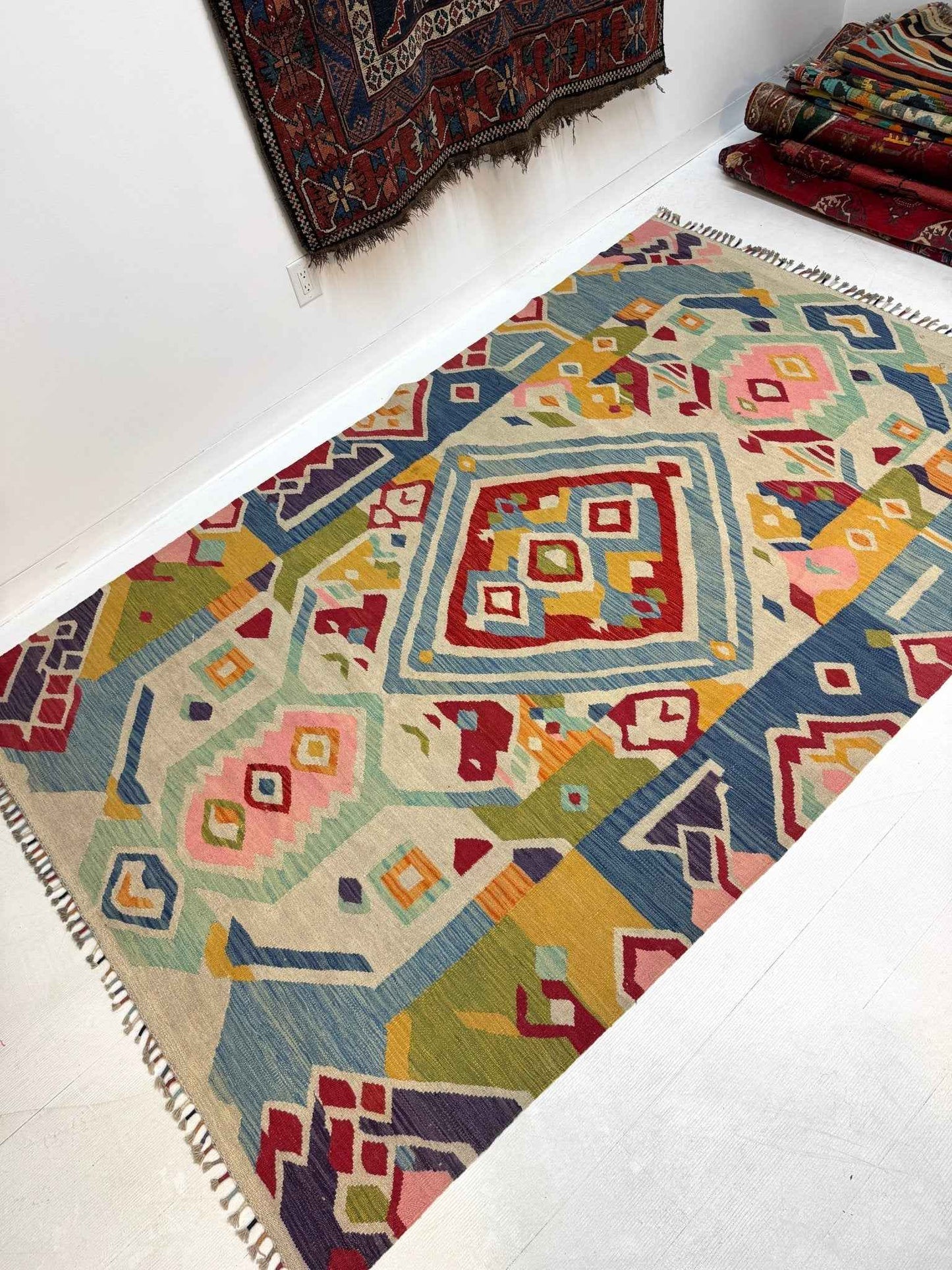 Afghan Maimana Kilim Rug | 5' 7" x 8' 9"