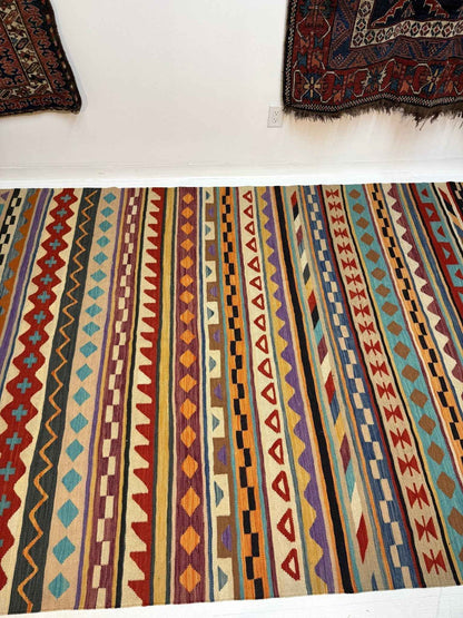 Afghan Maimana Kilim Rug | 6' 7" x 9' 10"