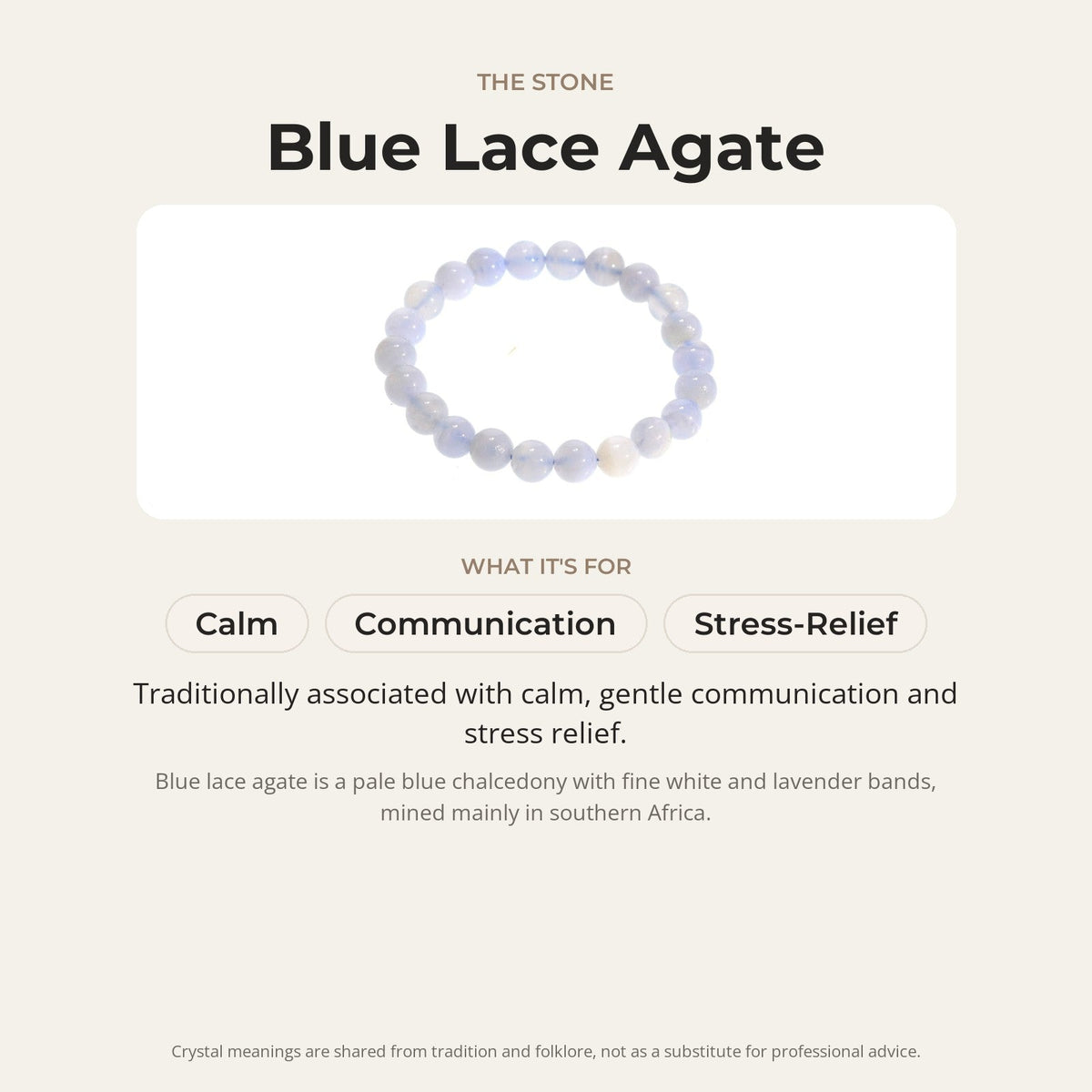 Agate Blue Lace Bracelet